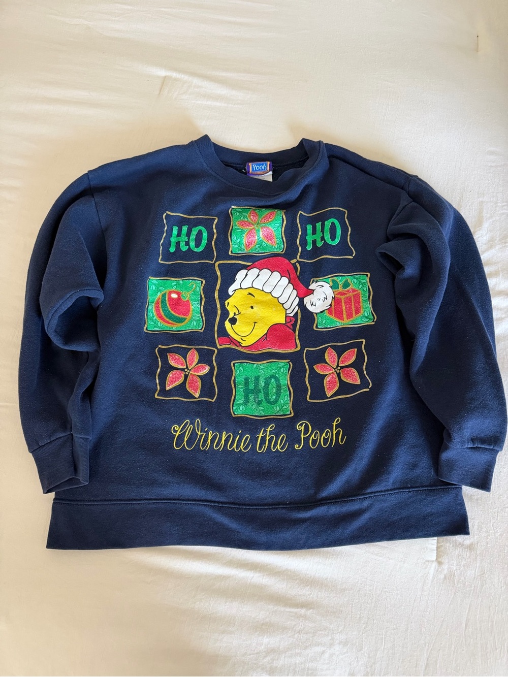 Vintage Pooh Christmas crew neck